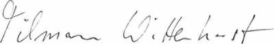 Unterschrift Tilman Wittenhorst